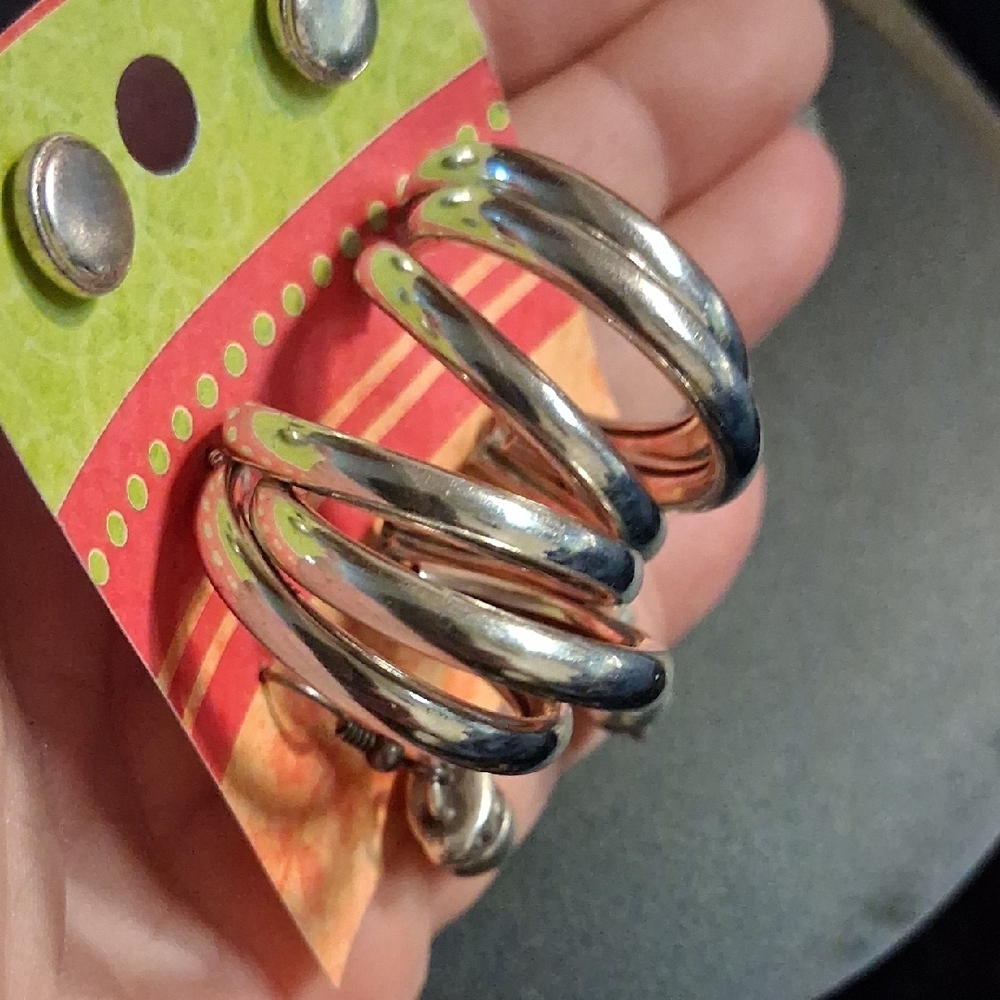 Contemporary Silver Earrings Set with Geometric Hoops and Studs